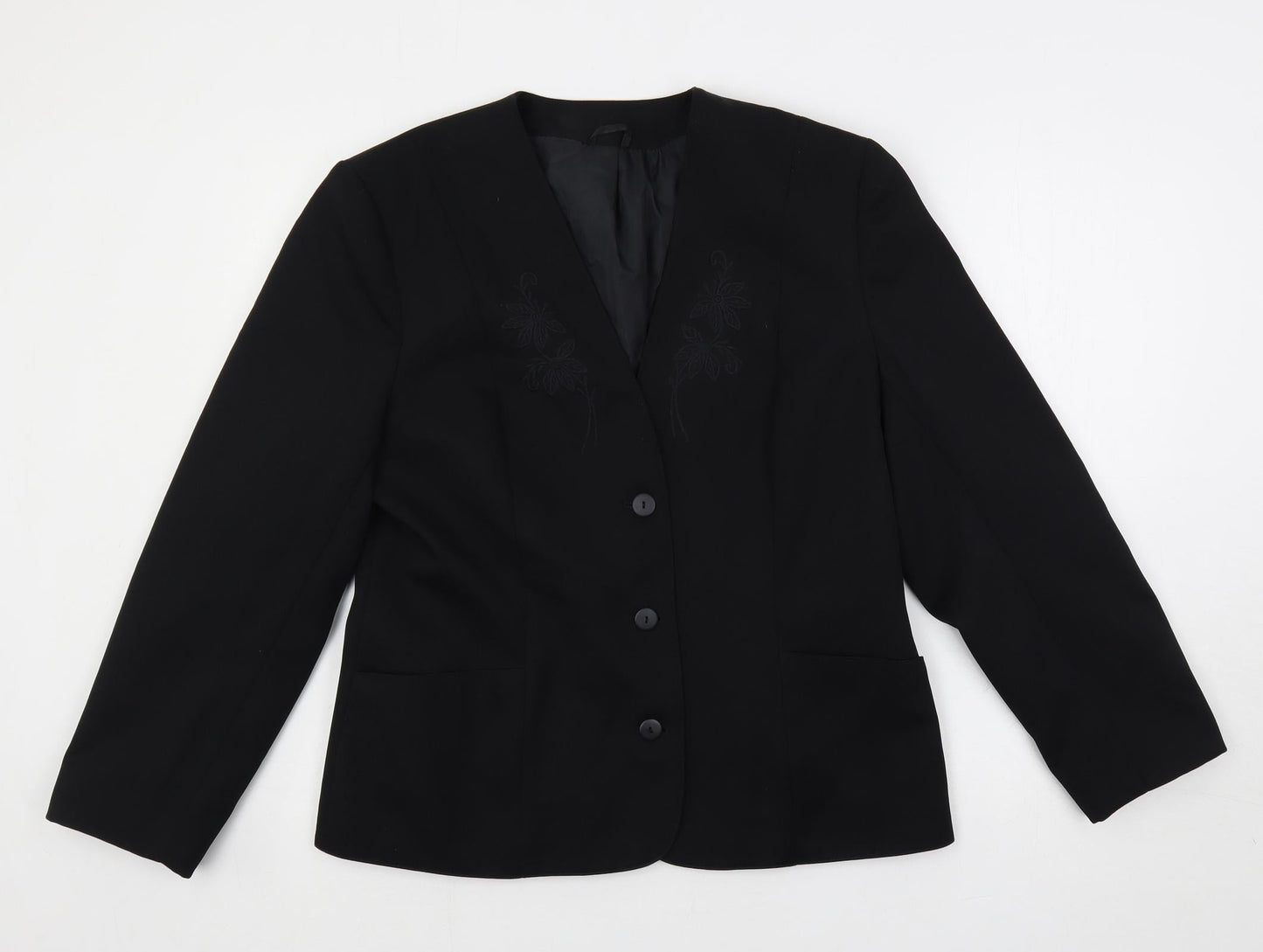 Womens UK Size 14 Classic Woman Black Jacket