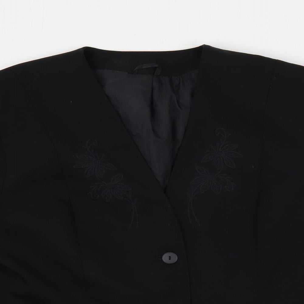 Womens UK Size 14 Classic Woman Black Jacket