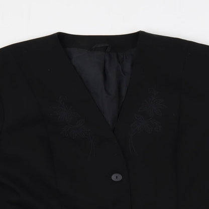 Womens UK Size 14 Classic Woman Black Jacket