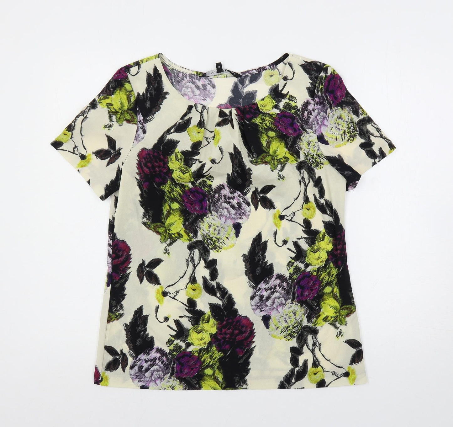 Womens UK Size 12 Betty Jackson Multicoloured Basic Blouse