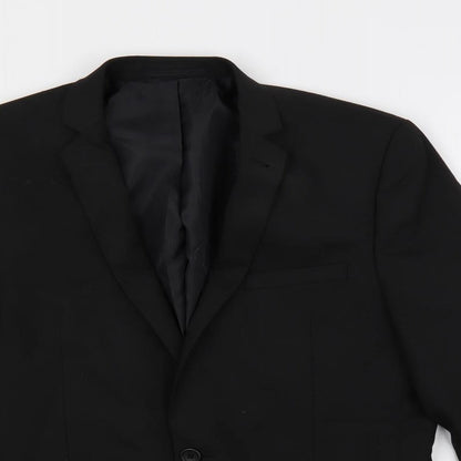 ASOS Mens Black Polyester Jacket Suit Jacket Size 40 Regular