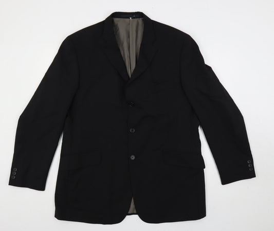 Mens UK Size 44 Marks and Spencer Regular Black Suit Jacket