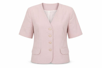 Vivienne Lawrence Womens Pink Jacket Blazer Size 14 Button