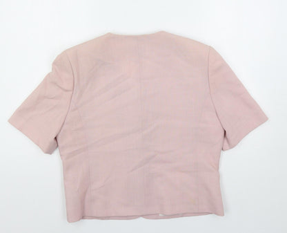 Vivienne Lawrence Womens Pink Jacket Blazer Size 14 Button