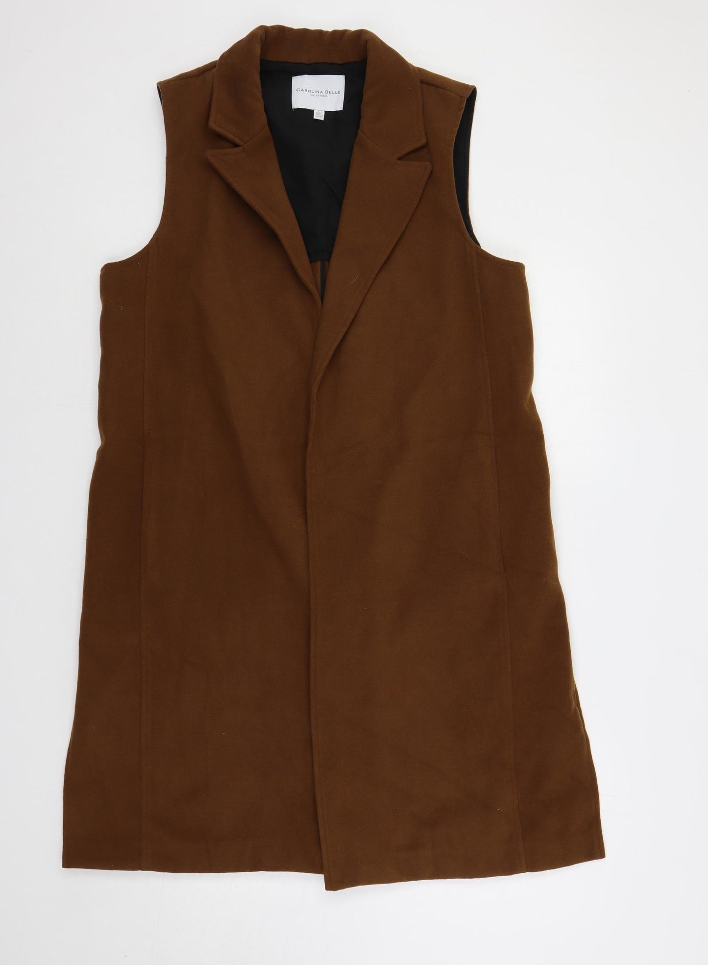 Carolina Belle Womens Brown Overcoat Waistcoat Size 14 - Open