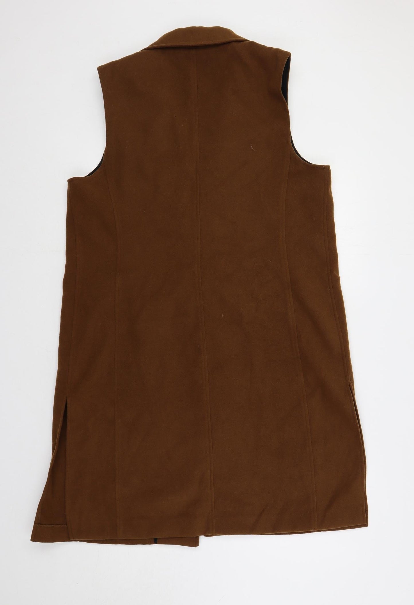 Carolina Belle Womens Brown Overcoat Waistcoat Size 14 - Open