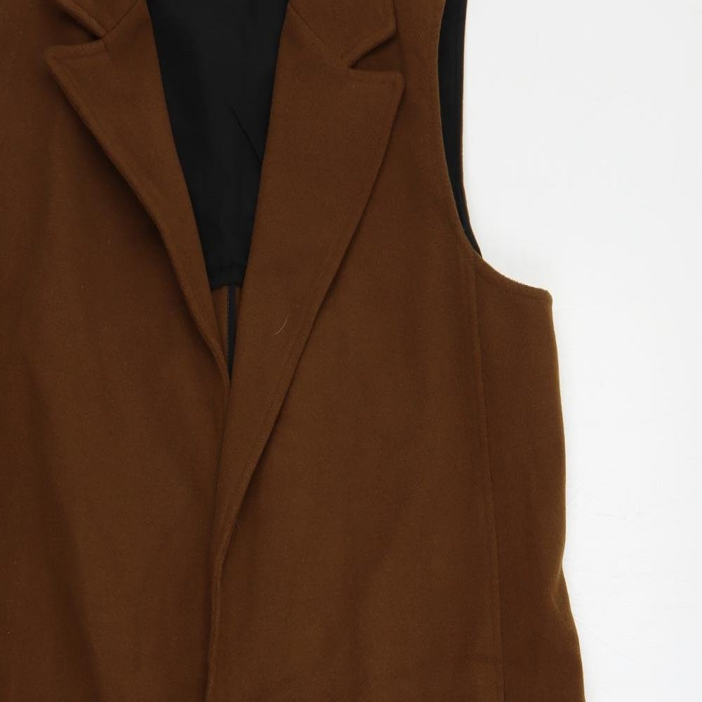 Carolina Belle Womens Brown Overcoat Waistcoat Size 14 - Open