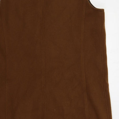 Carolina Belle Womens Brown Overcoat Waistcoat Size 14 - Open