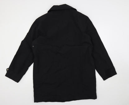 Mens UK Size M Dannimac Black Overcoat