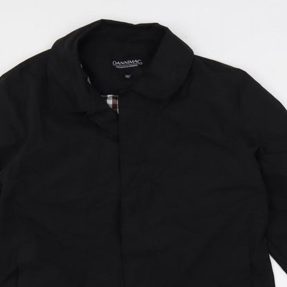 Mens UK Size M Dannimac Black Overcoat