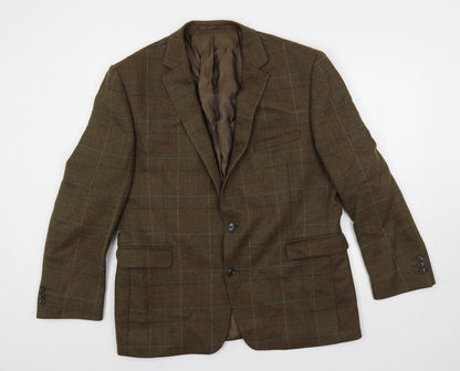 Mens UK Size 44 Blazer Regular Brown Suit Jacket