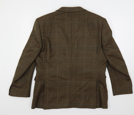 Mens UK Size 44 Blazer Regular Brown Suit Jacket
