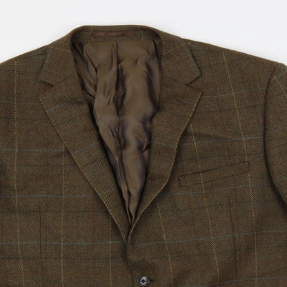 Mens UK Size 44 Blazer Regular Brown Suit Jacket