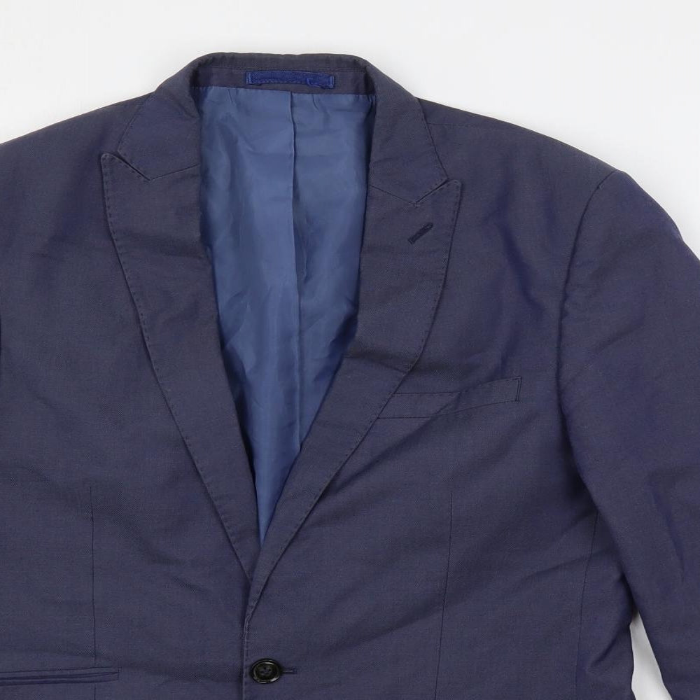 Mens UK Size 38 Marks and Spencer Regular Blue Suit Jacket