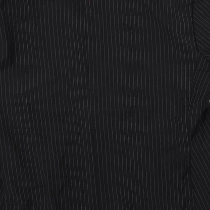 Autograph Mens Black Striped Wool Jacket Suit Jacket Size 44 Regular
