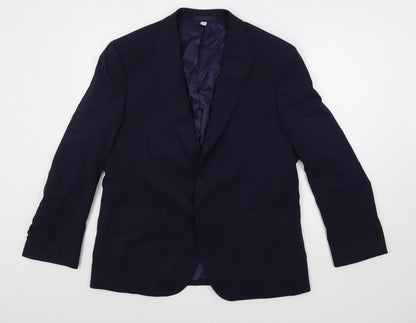 Mens UK Size 42 Marks and Spencer Regular Blue Suit Jacket