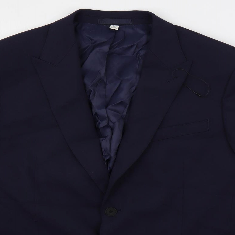 Mens UK Size 42 Marks and Spencer Regular Blue Suit Jacket