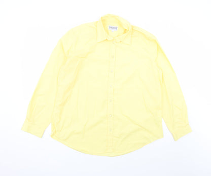 Womens UK Size 20 James Meade Yellow Basic Button-Up