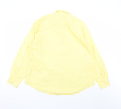 Womens UK Size 20 James Meade Yellow Basic Button-Up