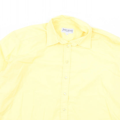 Womens UK Size 20 James Meade Yellow Basic Button-Up