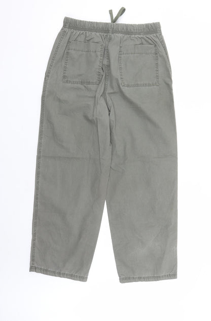 Womens UK Size 10 Marks and Spencer Regular Fit Carrot Green Trousers