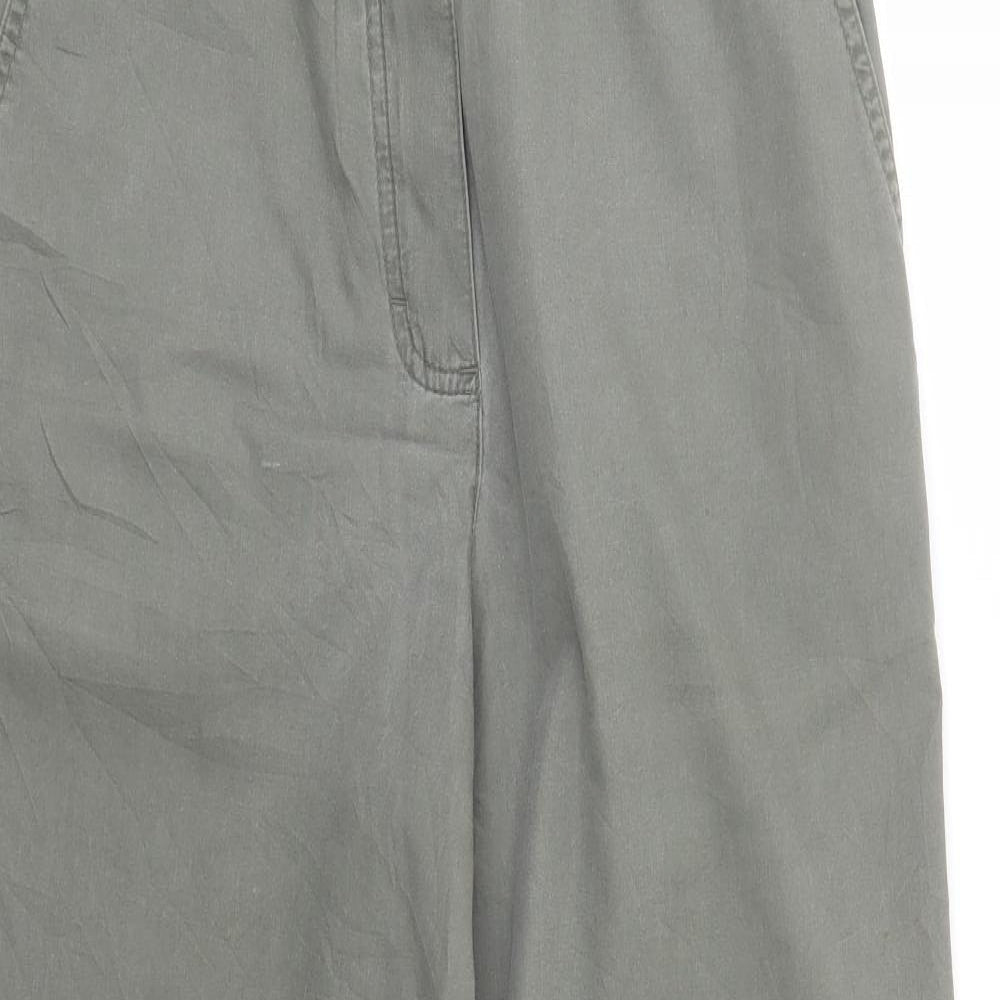 Womens UK Size 10 Marks and Spencer Regular Fit Carrot Green Trousers