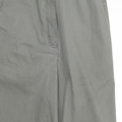 Womens UK Size 10 Marks and Spencer Regular Fit Carrot Green Trousers