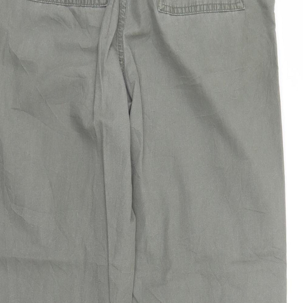 Womens UK Size 10 Marks and Spencer Regular Fit Carrot Green Trousers