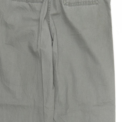 Womens UK Size 10 Marks and Spencer Regular Fit Carrot Green Trousers
