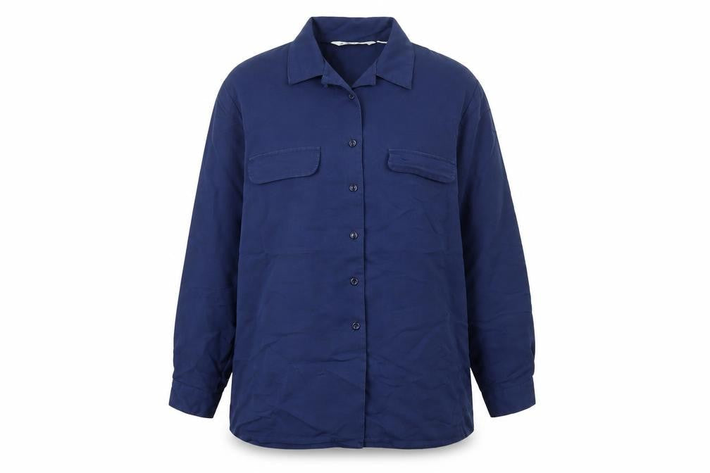 Womens UK Size 14 Holmewood Blue Basic Button-Up