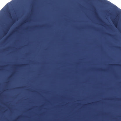 Womens UK Size 14 Holmewood Blue Basic Button-Up