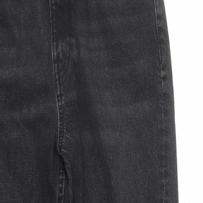 Zara Womens Grey Cotton Straight Jeans Size 28 in L29 in Regular Zip