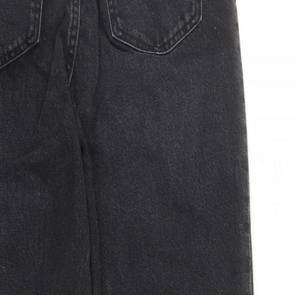 Zara Womens Grey Cotton Straight Jeans Size 28 in L29 in Regular Zip
