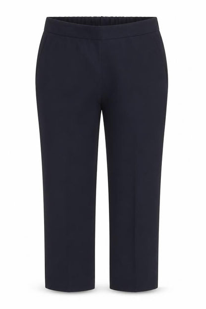 Bonmarché Womens Blue Polyester Trousers Size 14 L24 in Regular - Elasticated Waist