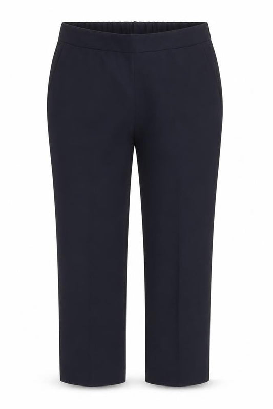 Bonmarché Womens Blue Polyester Trousers Size 14 L24 in Regular - Elasticated Waist