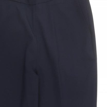 Bonmarché Womens Blue Polyester Trousers Size 14 L24 in Regular - Elasticated Waist