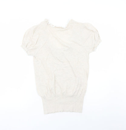 Womens UK Size 14 Miss Selfridge Beige Pullover Jumper