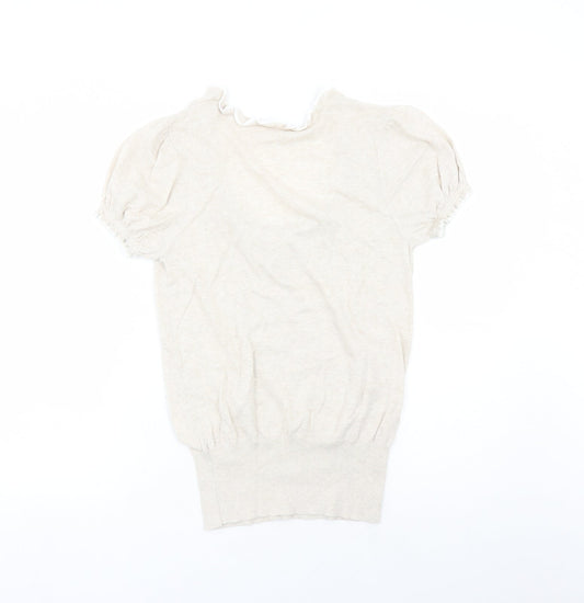 Womens UK Size 14 Miss Selfridge Beige Pullover Jumper