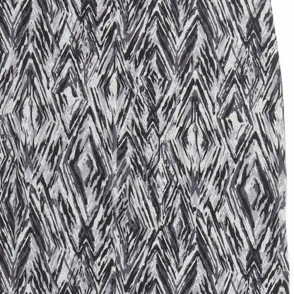 Bonmarché Womens Grey Polyester A-Line Skirt Size 14 - Elasticated Waist