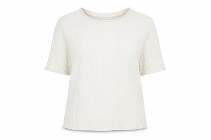 Womens UK Size 14 Limited Edition Ivory Basic T-Shirt