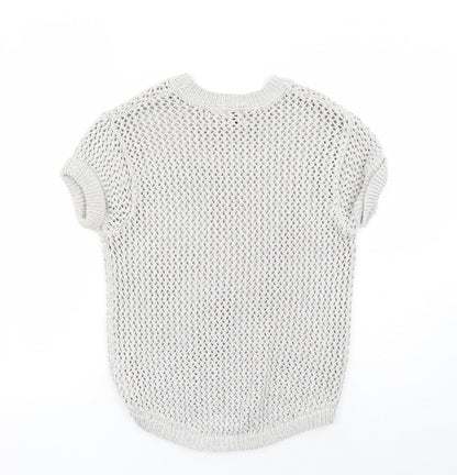 Womens UK Size 8 ASOS Silver Pullover Jumper