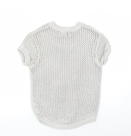 Womens UK Size 8 ASOS Silver Pullover Jumper