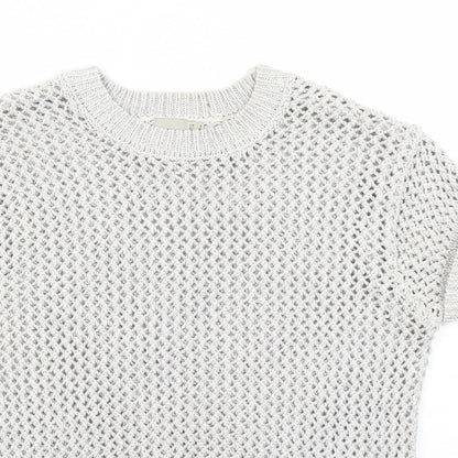 Womens UK Size 8 ASOS Silver Pullover Jumper