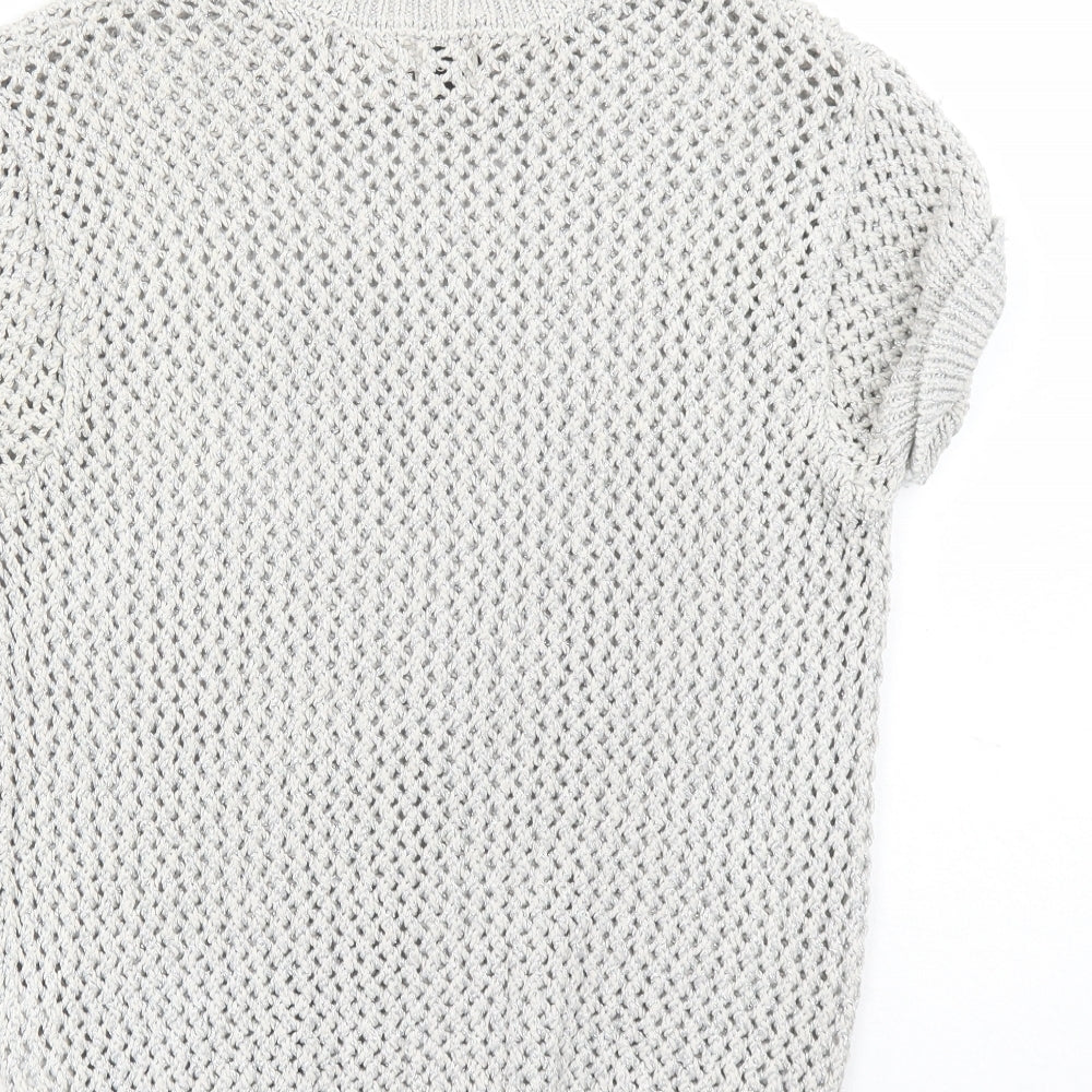 Womens UK Size 8 ASOS Silver Pullover Jumper