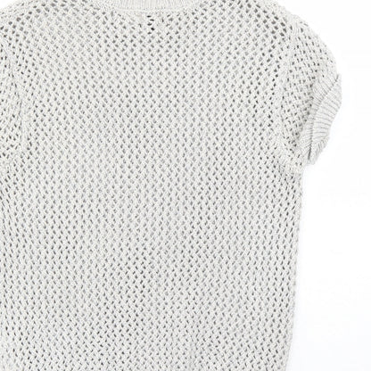 Womens UK Size 8 ASOS Silver Pullover Jumper