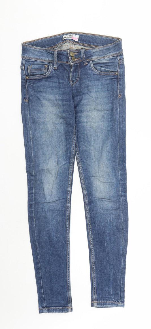 Womens UK Size XS Terranova Regular Fit Skinny Blue Jeans