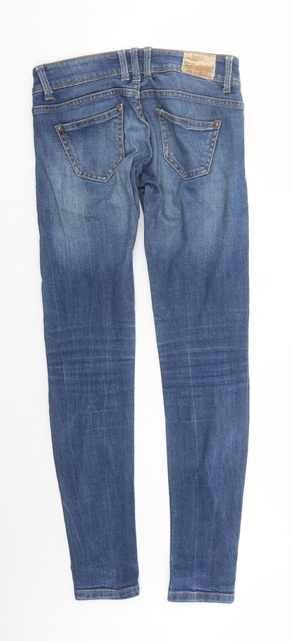 Womens UK Size XS Terranova Regular Fit Skinny Blue Jeans