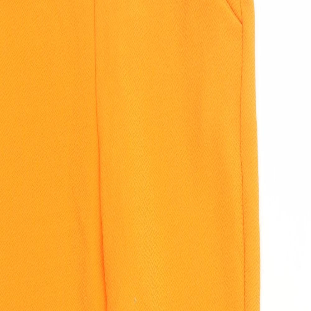 Womens UK Size 10 PRETTYLITTLETHING Regular Fit Carrot Orange Trousers