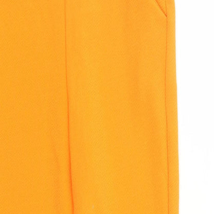Womens UK Size 10 PRETTYLITTLETHING Regular Fit Carrot Orange Trousers