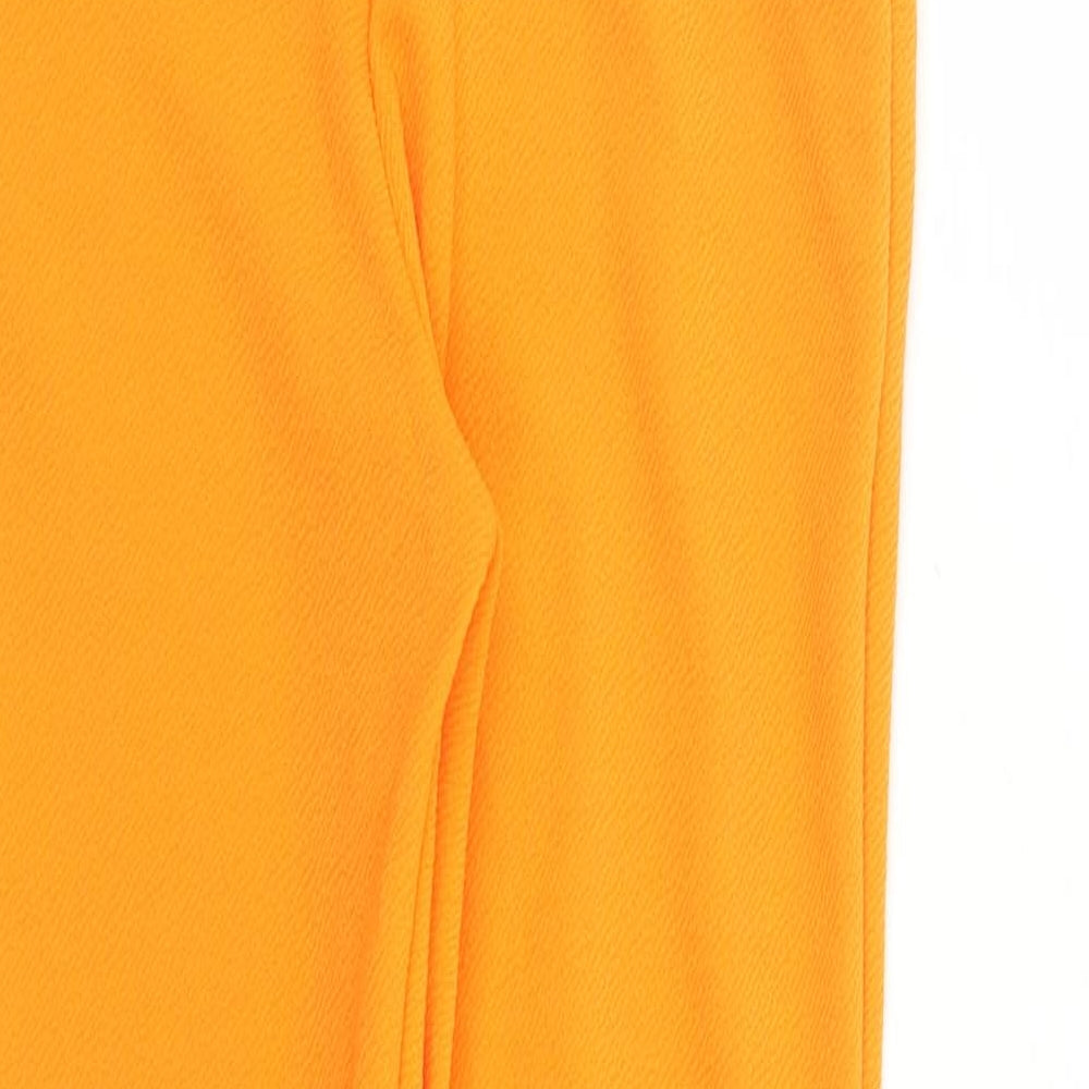 Womens UK Size 10 PRETTYLITTLETHING Regular Fit Carrot Orange Trousers